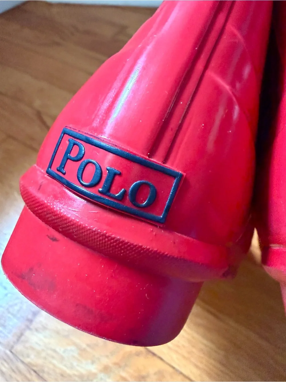 Polo Ralph Lauren Phoebe Red Tall Rubber Rain Waterproof Boots Women's Size 7
